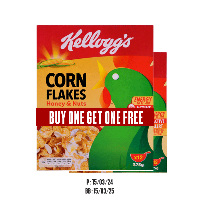 Buy Buy 1 Get 1 Free Kelloggs Corn Flakes Honey And Nuts 375gm At Best