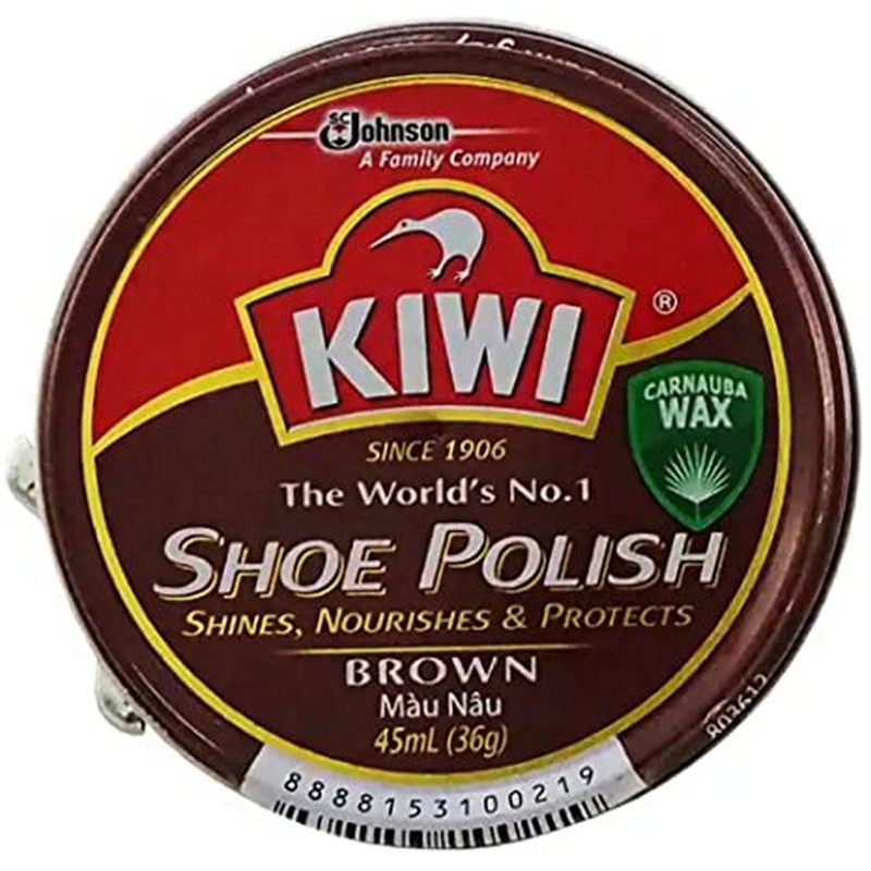 KIWI SHOE POLISH BROWN 45ML