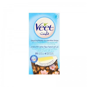VEET BODY WAX STRIPS ALMOND OIL SENSITIVE SKIN 20'S