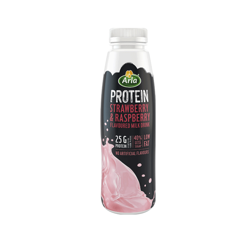ARLA PROTIEN STRAWBERRY FLAVOURED MILK DRINK 482ML