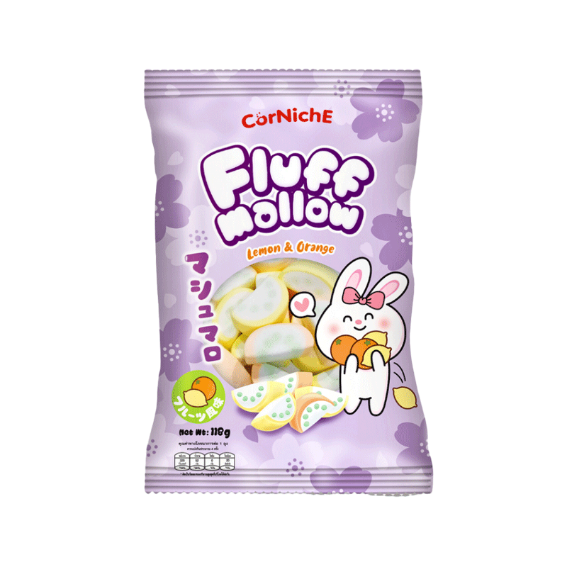 CORNICHE FLUFFMALLOW LEMON ORANGE 118GM