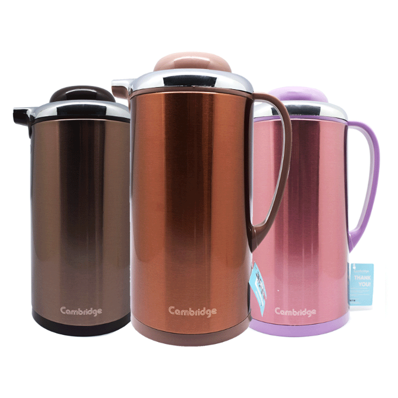 CAMBRIDGE THERMOS JUG - HOT & COOL COLOR STEEL VF2002-CS MULTI COLOR, 1LTR 1PCS