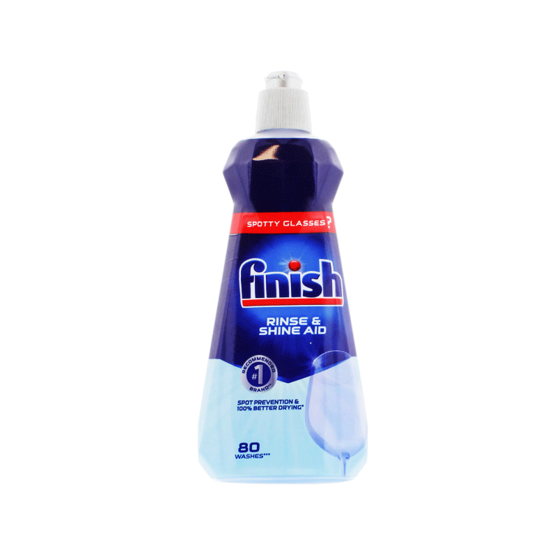 FINISH RINSE&SHINE AID GLASS CLEANER 400ML