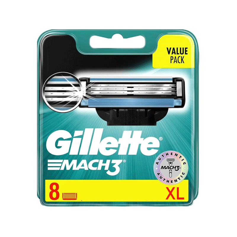 GILLETTE MACH 3 CARTRIDGES 8'S PACK