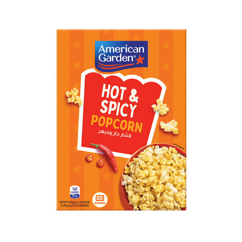 AMERICAN GARDEN POPCORN HOT N SPICY 273GM