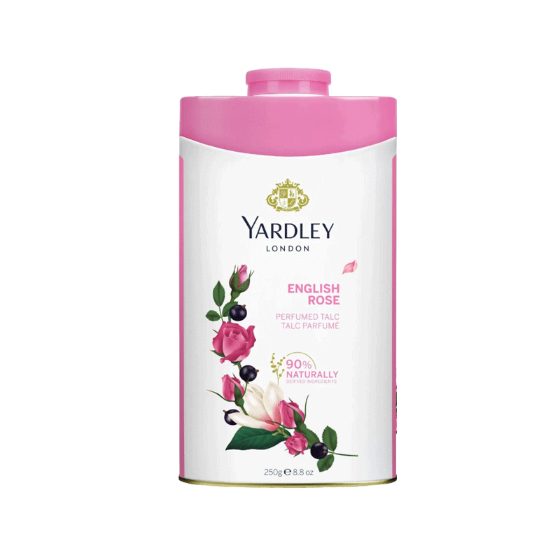 YARDLEY PERFUMED TALC ENGLISH ROSE 250GM