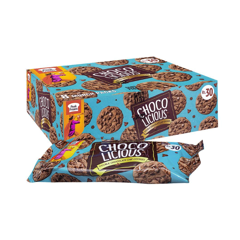 PEEK FREANS CHOCOLICIOUS DOUBLE CHOCOLATE CHIPS BISCUITS MUNCH PACK 8'S