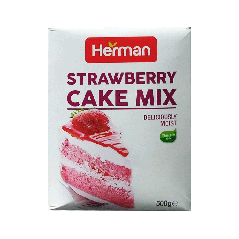 HERMAN CAKE MIX STRAWBERRY 500GM