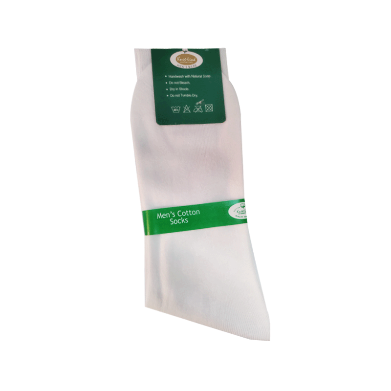 KNITLINE MENS COTTON SOCKS CP WHITE