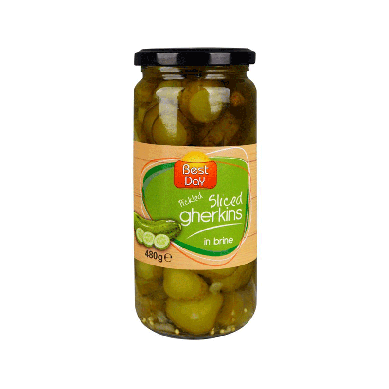 BEST DAY PICKLED SLICED GHERKINS 480GM