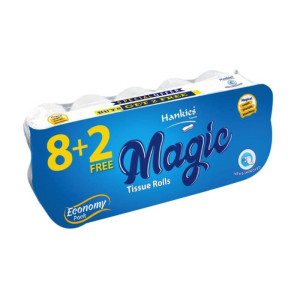 HANKIES TOILET TISSUE ECONOMY PACK 10X2 PLY
