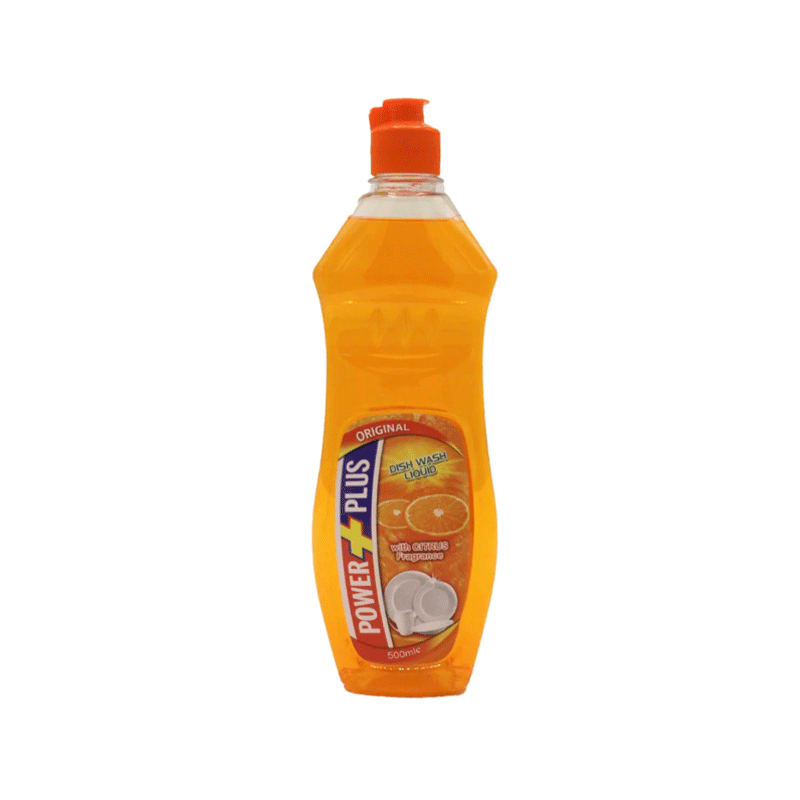 POWER PLUS DISHWASH LIQUID ORANGE 500ML