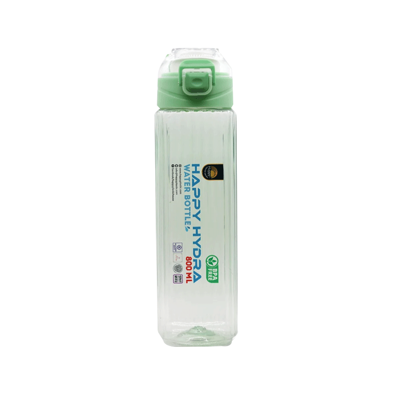 HAPPY HOUSE HYDRA PLASTIC WATER BOTTLE 800ML GREEN 1'S