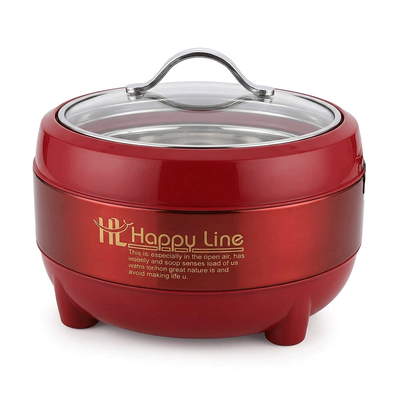 HAPPY HOUSE LINE METALLIC GLASS TOP RED XLARGE