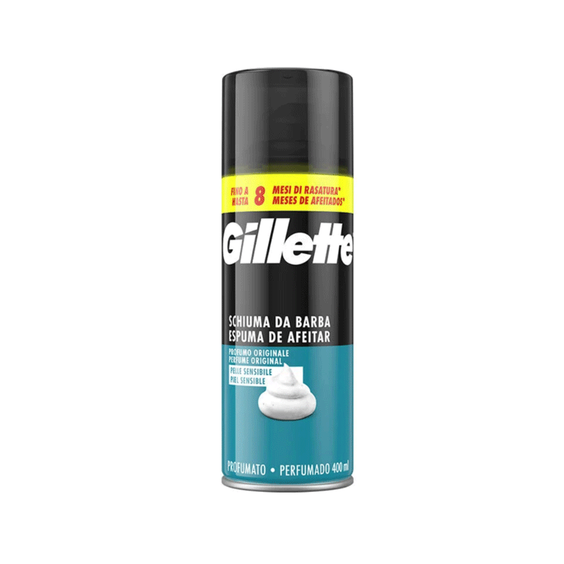 GILLETTE SHAVING FOAM PELLE SENSITIVE 400ML GERMANY