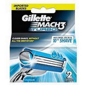 GILLETTE MACH 3 TURBO CARTRIDGES 2S