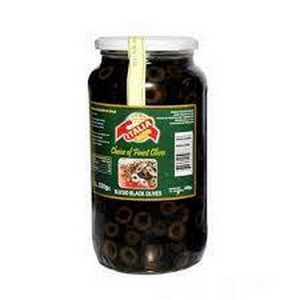 ITALIA BLACK SLICED OLIVES 935GM