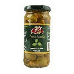 ITALIA GREEN PLAIN OLIVES 450GM