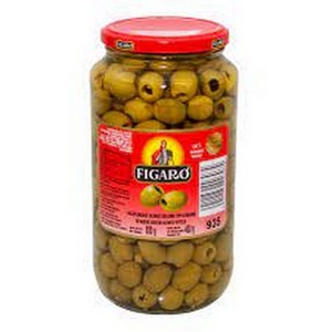 FIGARO PITTED GREEN OILVES 920GM