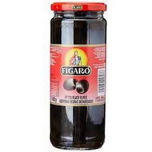 FIGARO PITTED BLACK OLIVES 450GM