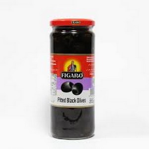 FIGARO PITTED BLACK OLIVES 212GM