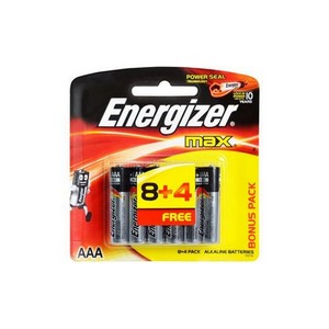 ENERGIZER MAX AAA 8+4 PACK