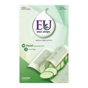 EU FACIAL WAX STRIPS CUCUMBER 10`S