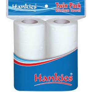 HANKIES KITCHEN  TWIN PACK 2 PLY SHEET