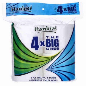 HANKIES TOILET  ROLL BIGX4 ONES