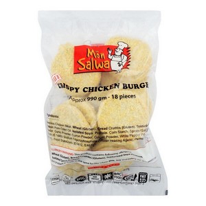 MON SALWA CRISPY CHICKEN BURGER 18PCS POLY PACK